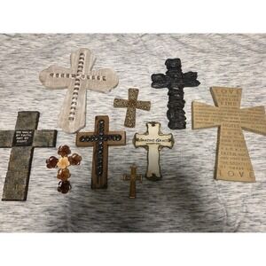 Religious Crosses Lot Of 9